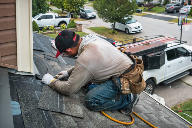 Professional Roof Installation technician working in Lamoure, ND
